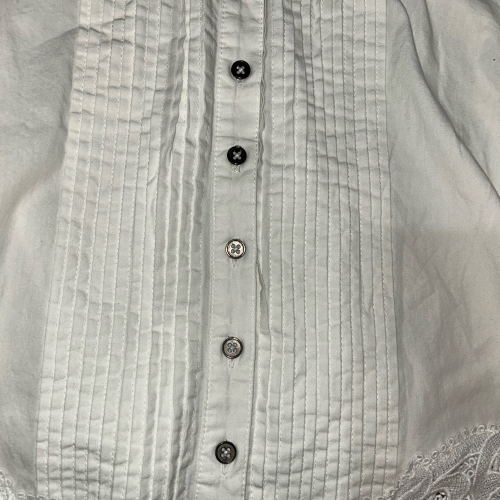Free People Hooked On You lace trimmed cotton shirt - Picture 3 of 5
